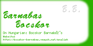 barnabas bocskor business card